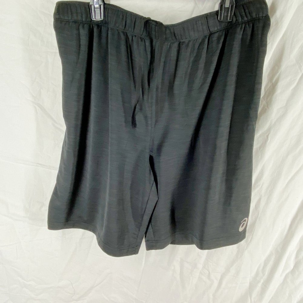 Asics Mens Black Gray 9 in Knit Shorts Size 2XL